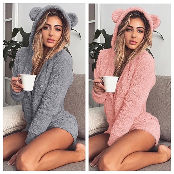 Pants - Sexy Animal Hoodie Sleep Jumpsuit with Ears